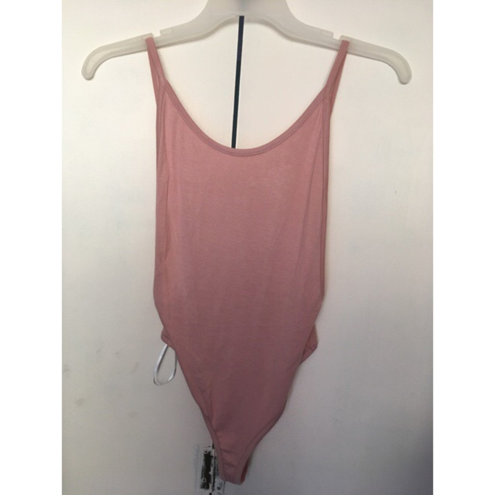 Pink Nude Strap Bodysuit NWOT